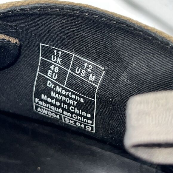 DR. MARTENS Mayport Lead Grey Twill Canvas Chukka Boot-12 - Picture 7 of 9